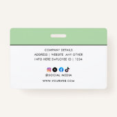 Gepersonaliseerd naam en foto | ID-Kaart-badge Badge (Achterkant)