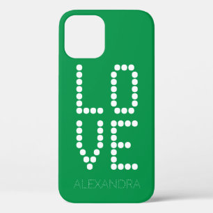 Gepersonaliseerd naam en liefdesslimme lettertype Case-Mate iPhone case