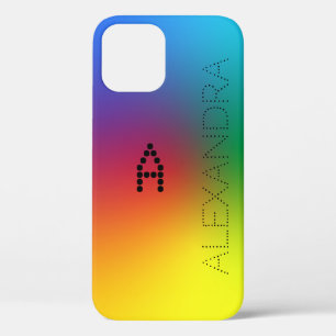 Gepersonaliseerd naam en monogram Trendy lettertyp Case-Mate iPhone Case