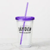 Gepersonaliseerd - Naam en sociale media Acryl Drinkbeker (Achterkant)