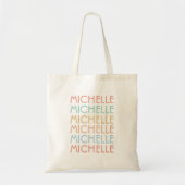 Gepersonaliseerd naam geschenken voor haar kindere tote bag (Voorkant)
