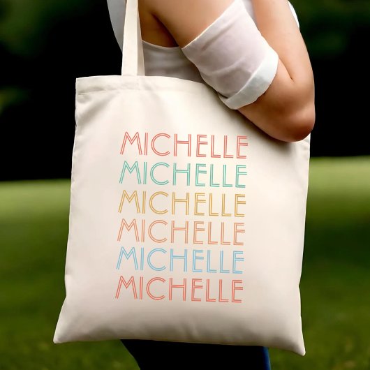 Gepersonaliseerd naam geschenken voor haar kindere tote bag