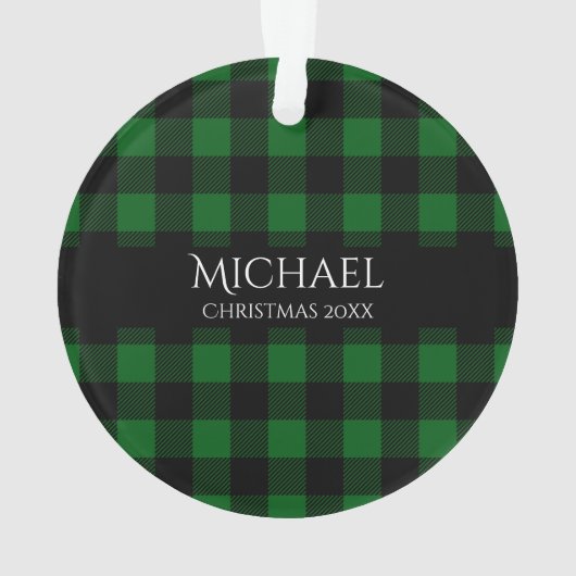 Gepersonaliseerd Naam Jaar Buffalo Pond Ornament (achterkant)