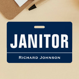 Gepersonaliseerd Naam Janitor Badge