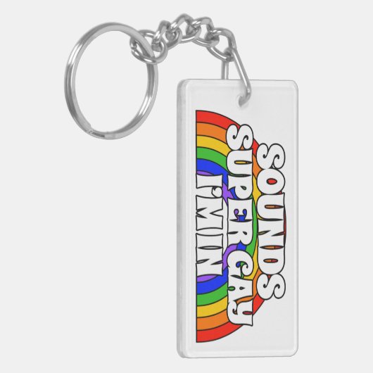 Gepersonaliseerd naam klinkt super gay. Ik ben bin Sleutelhanger (Voorkant Links)