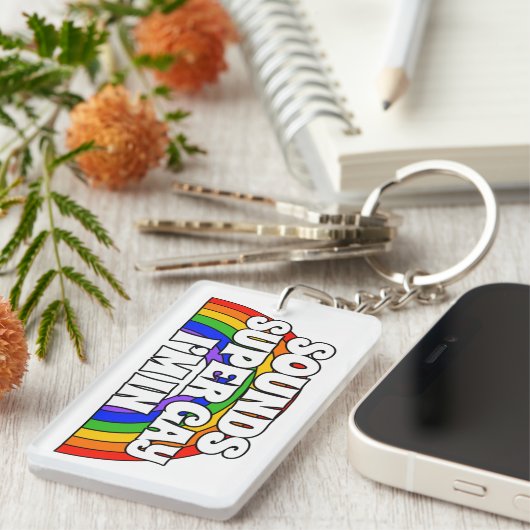 Gepersonaliseerd naam klinkt super gay. Ik ben bin Sleutelhanger (Voorkant Rechts)