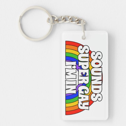 Gepersonaliseerd naam klinkt super gay. Ik ben bin Sleutelhanger (Voorkant)