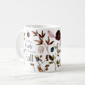 Gepersonaliseerd Naam Leaves Herfst Koffiemok (Voorkant links)