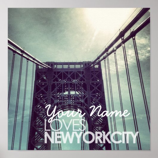 Gepersonaliseerd Naam Loves New York City Poster (Voorkant)
