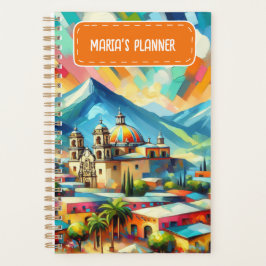 Gepersonaliseerd naam Mexicaans landschap Planner