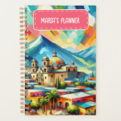 Gepersonaliseerd naam Mexicaans landschap Planner (Voorkant)