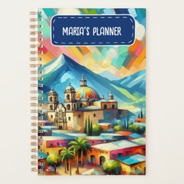 Gepersonaliseerd naam Mexicaans landschap Planner