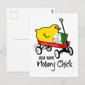 Gepersonaliseerd naam mobiele notaris rode wagon briefkaart (Voorkant / Achterkant)