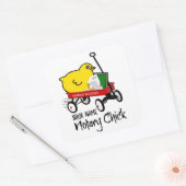 Gepersonaliseerd naam mobiele notaris rode wagon vierkante sticker (Envelop)