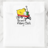 Gepersonaliseerd naam mobiele notaris rode wagon vierkante sticker (Tas)