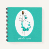 Gepersonaliseerd naam Mode Illustration Journal/ Notitieboek (Voorkant)