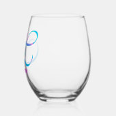 Gepersonaliseerd naam Monogram "H" Abstract Spring Wijnglas Zonder Voet (Links)