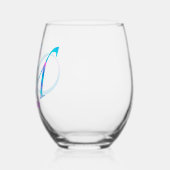 Gepersonaliseerd Naam Monogram "M" Abstract Lente Wijnglas Zonder Voet (Links)