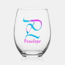 Gepersonaliseerd Naam Monogram "P" Abstract Lente 