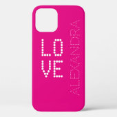 Gepersonaliseerd naam & Monogram Trendy Font Hot P Case-Mate iPhone Case (Achterkant)
