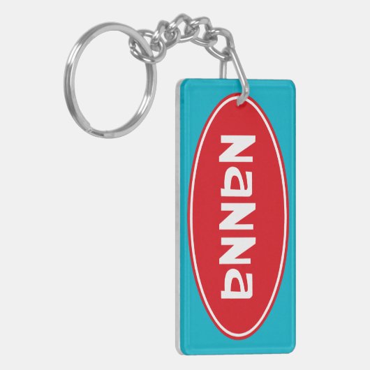Gepersonaliseerd naam NANNA Sleutelhanger (Voorkant Links)