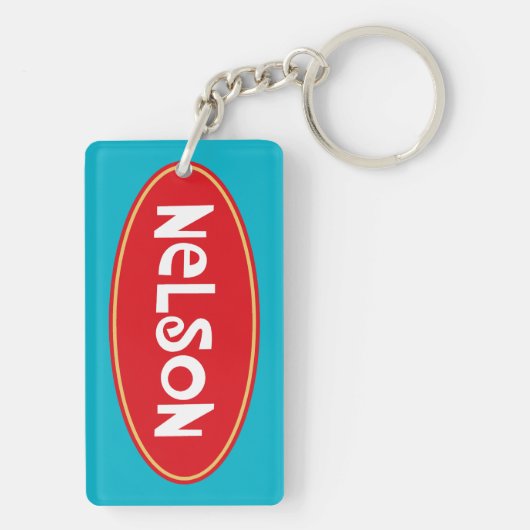 Gepersonaliseerd naam NELSON Sleutelhanger (achterkant)