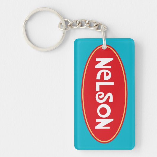 Gepersonaliseerd naam NELSON Sleutelhanger (Voorkant)