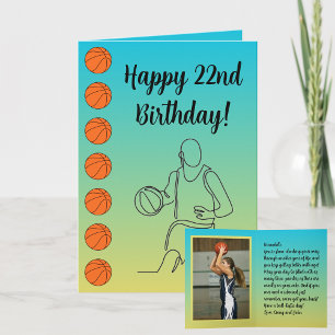Gepersonaliseerd Naam Sentiment Foto Sport Basketb Kaart