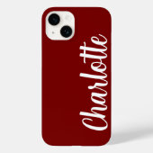 Gepersonaliseerd naam Stijlvol Modern Minimal Cher Case-Mate iPhone Case (Achterkant)