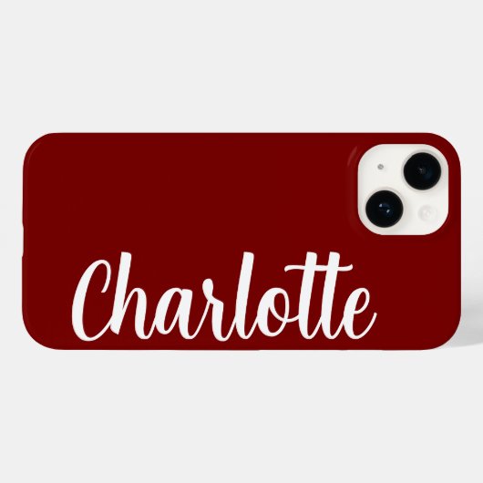 Gepersonaliseerd naam Stijlvol Modern Minimal Cher Case-Mate iPhone Case (Achterkant (horizontaal))