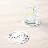 Gepersonaliseerd naam stijlvolle moderne elegante ronde kartonnen onderzetter (Insitu)