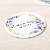 Gepersonaliseerd naam stijlvolle moderne elegante ronde kartonnen onderzetter (Gebogen)