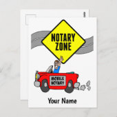 Gepersonaliseerd naam van de rode sportwagen van d briefkaart (Voorkant / Achterkant)