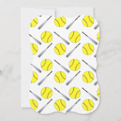 Gepersonaliseerd naam wit softbalpatroon kaart (Achterkant)