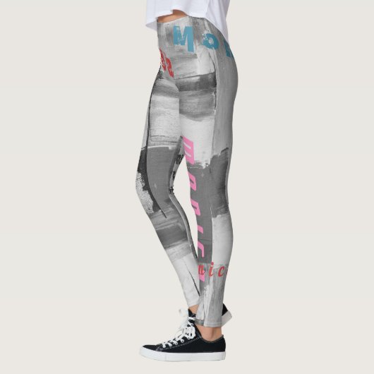 Gepersonaliseerd naam zwarte Leggings (Links)