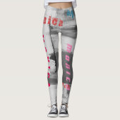 Gepersonaliseerd naam zwarte Leggings (Voorkant)