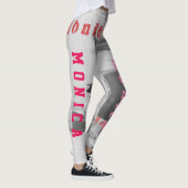 Gepersonaliseerd naam zwarte Leggings (Rechts)