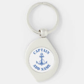 Gepersonaliseerd naamanker van de kapitein sleutelhanger (Voorkant)