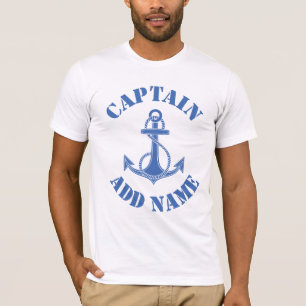 Gepersonaliseerd naamanker van de kapitein t-shirt