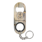 Gepersonaliseerd naamanker van uw boot mini flessenopener (Achterkant)