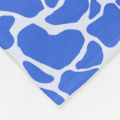 Gepersonaliseerd naamblauwe giraffe patroon fleece deken (Hoek)