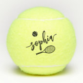 Gepersonaliseerd naamhandtekeningscript tennisballen (Voorkant)