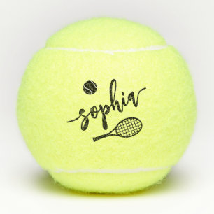 Gepersonaliseerd naamhandtekeningscript tennisballen