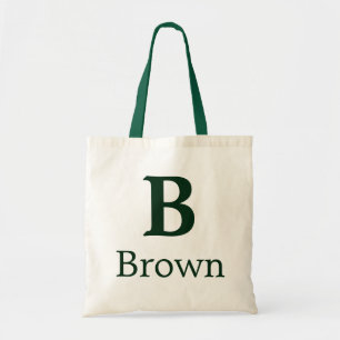 Gepersonaliseerd naammonogram tote bag