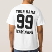 Gepersonaliseerd naamnummer Custom Sport Jersey T-shirt (Achterkant)
