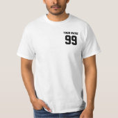 Gepersonaliseerd naamnummer Custom Sport Jersey T-shirt (Voorkant)