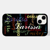 Gepersonaliseerd naampatroon voor haar Case-Mate iPhone case (Achterkant (horizontaal))