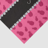 Gepersonaliseerd naampineappelpatroon roze tissuepapier (Detail)