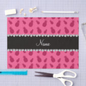 Gepersonaliseerd naampineappelpatroon roze tissuepapier (Craft)