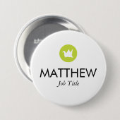 Gepersonaliseerd naamplaatje ronde button 7,6 cm (Voorkant /achterkant)